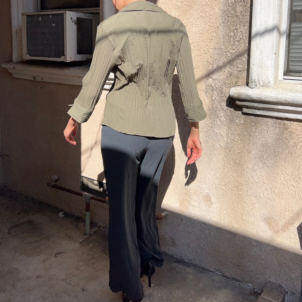 Green Button Down Top - image 2